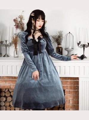 Souffle Song Lily's Kiss Velvet Lolita dress OP (SS926)